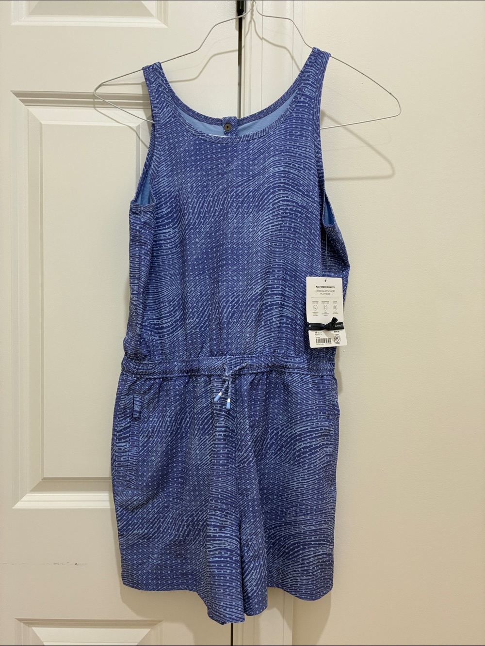 Athleta Girls Blue Sleeveless One-Piece Romper